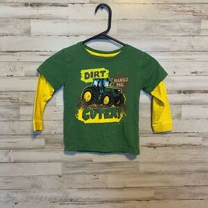 John Deere Green and Yellow Long Sleeve Tee